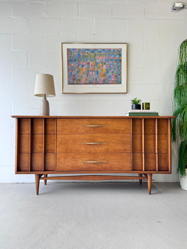 Mid Century Walnut Triple Dresser/Credenza by Kent Coffey