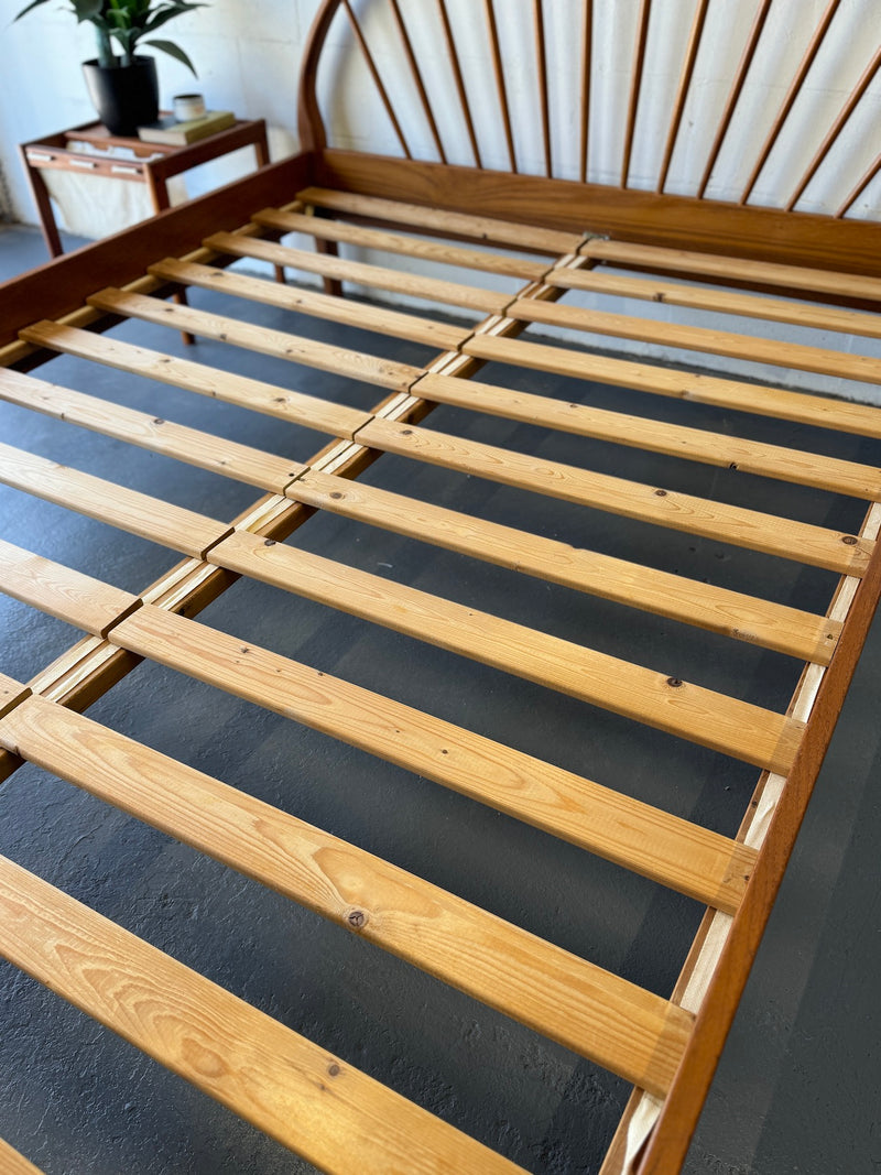 Danish Modern Teak Queen Size Platform Bed by Jesper