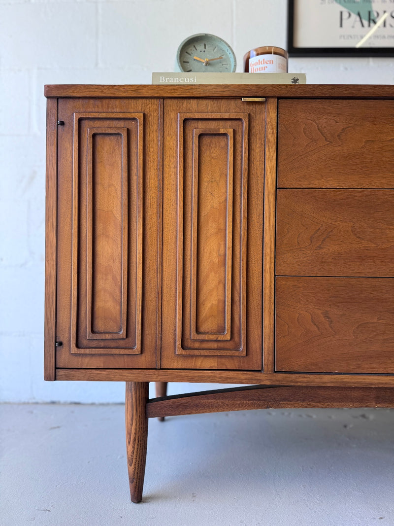 Mid Century Broyhill 'Sculptra' Walnut Credenza