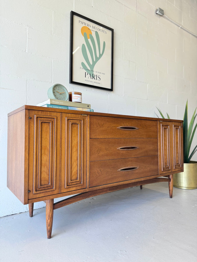 Mid Century Broyhill 'Sculptra' Walnut Credenza