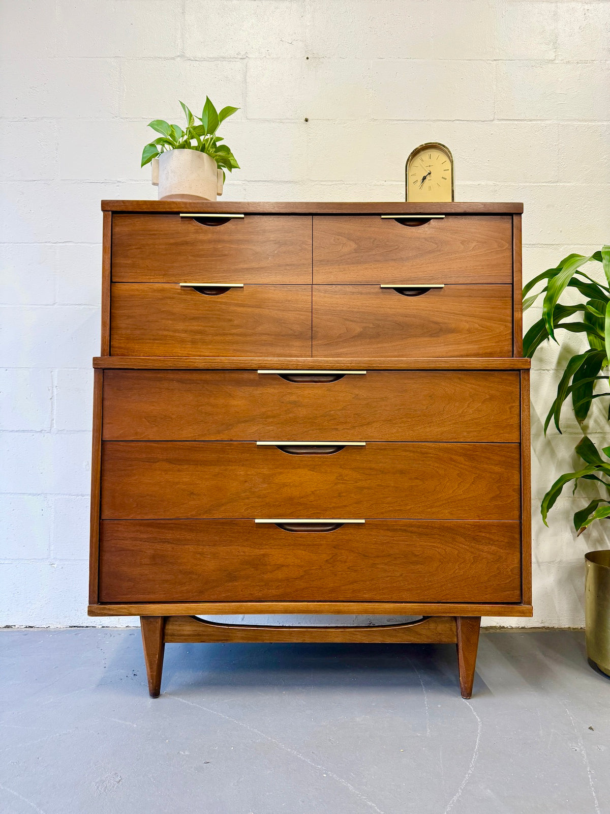 Mid Century Walnut Highboy Dresser by Kent Coffey Warehaus Orlando Mid Century Walnut Highboy Dresser by Kent Coffey Warehaus Orlando