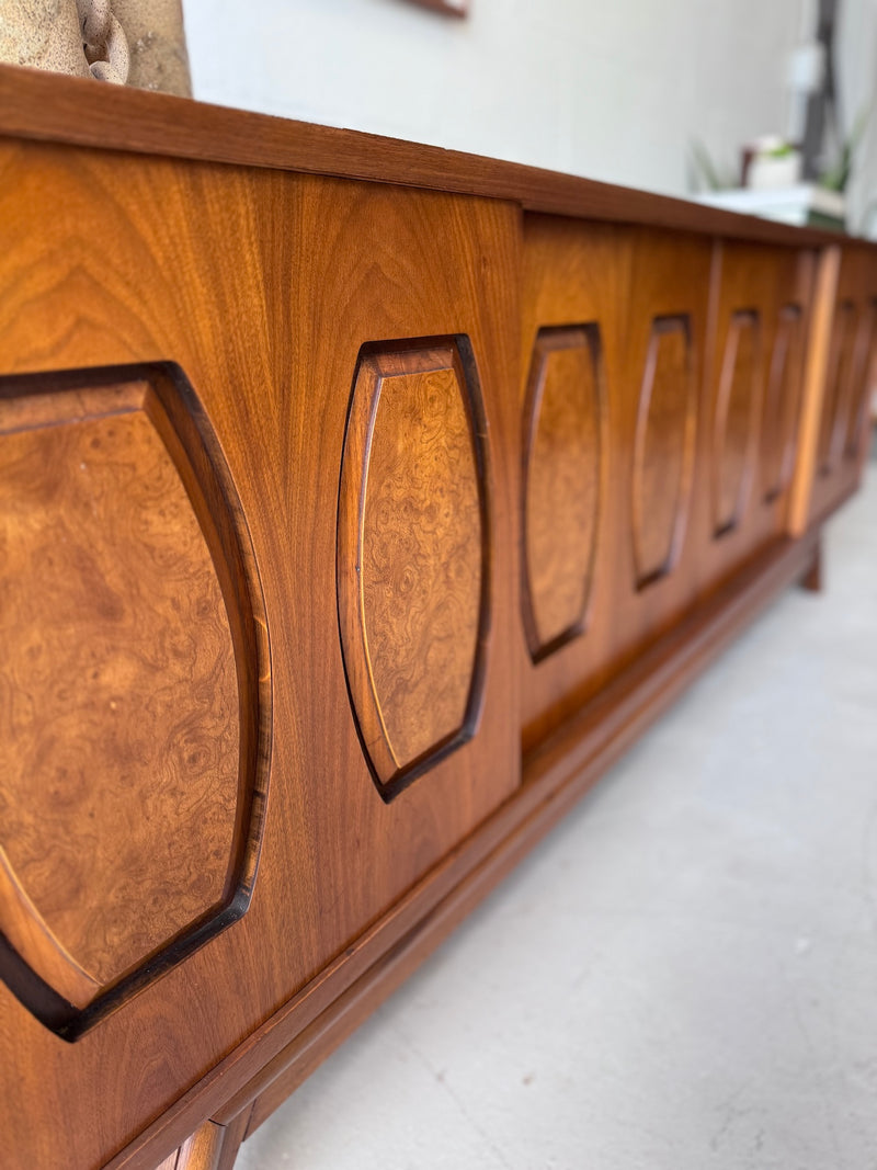 Mid Century Low Profile Sliding Door Credenza