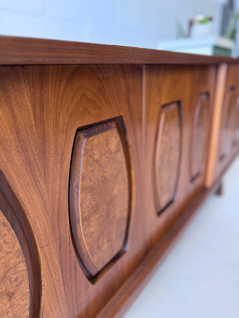 Mid Century Low Profile Sliding Door Credenza
