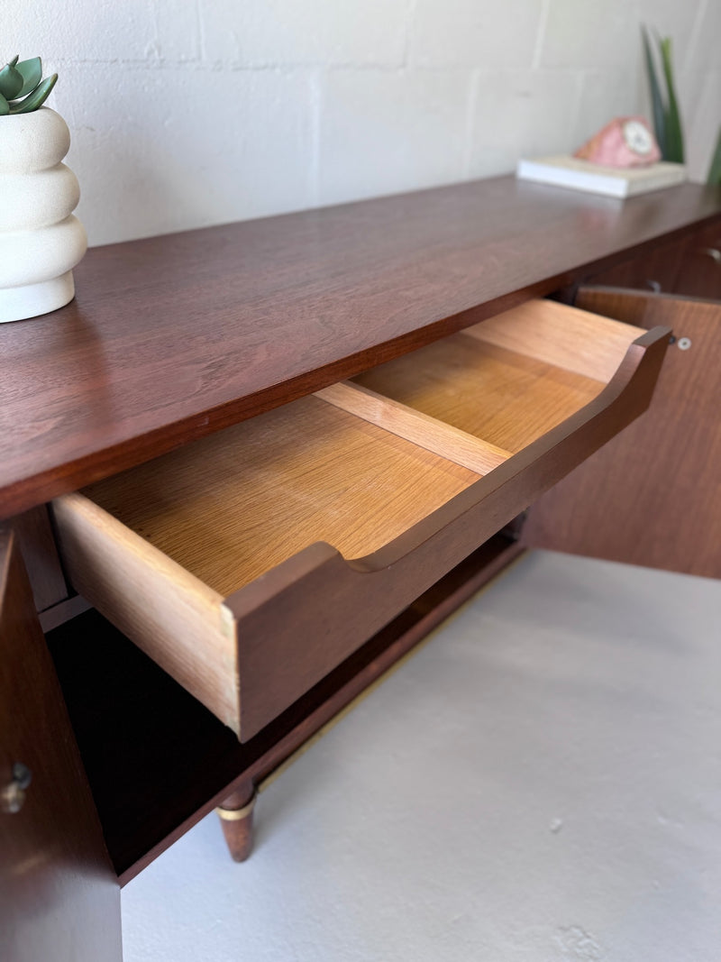 Mid Century Walnut Credenza by American of Martinsville