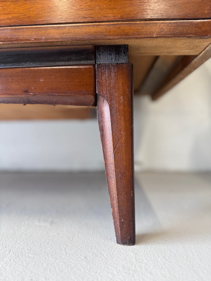 Mid Century Walnut Lowboy Dresser by United