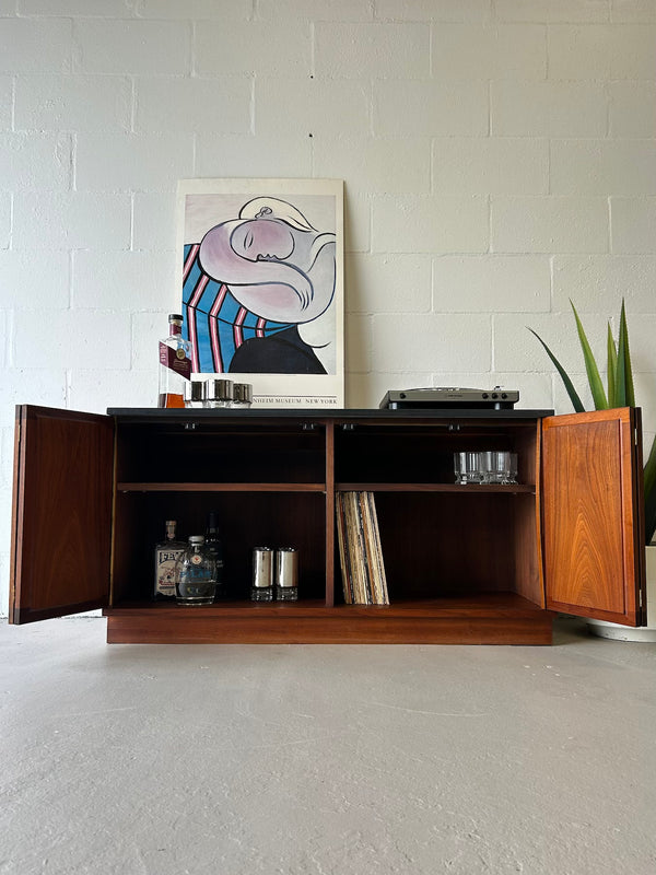 Mid century walnut credenza by Founders