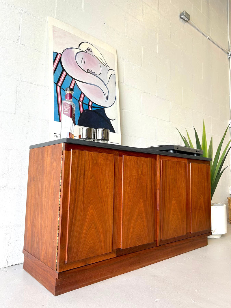 Mid century walnut credenza by Founders