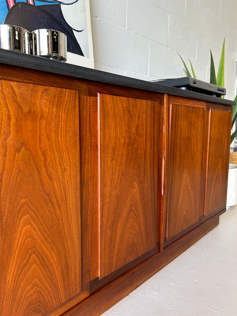 Mid century walnut credenza by Founders