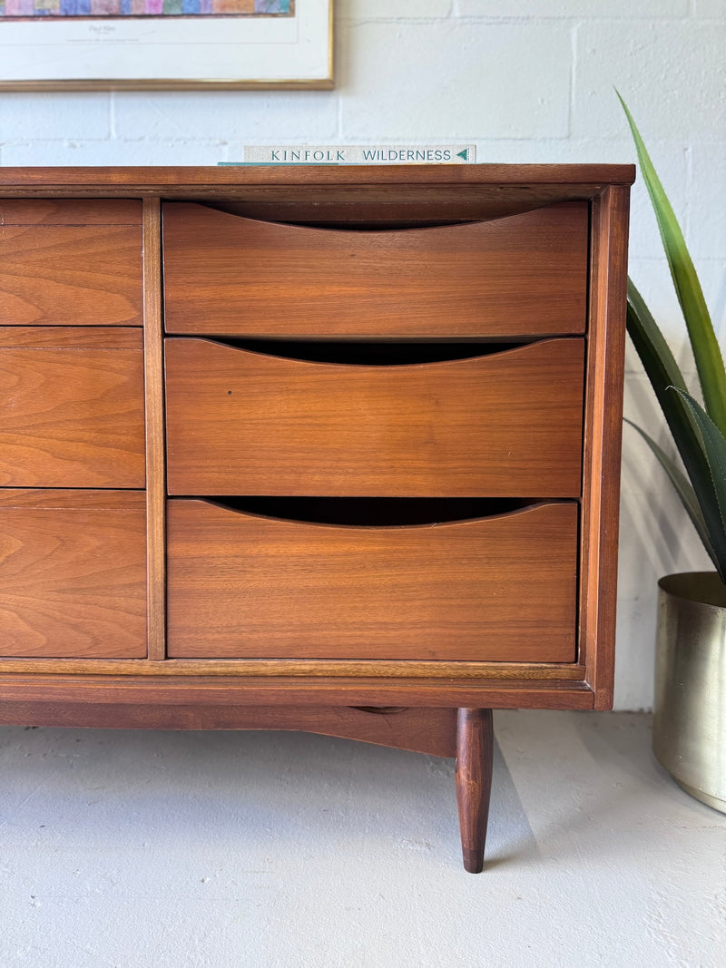 Mid-Century Walnut Triple Dresser by Hooker