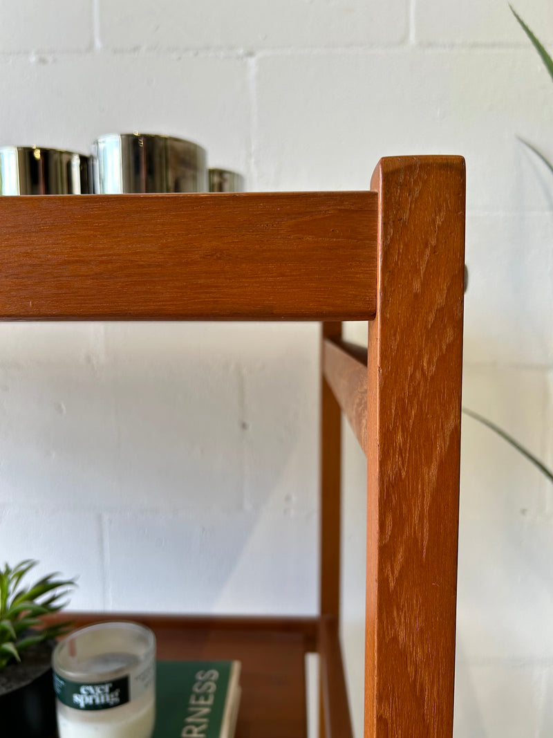 Danish modern teak bar cart