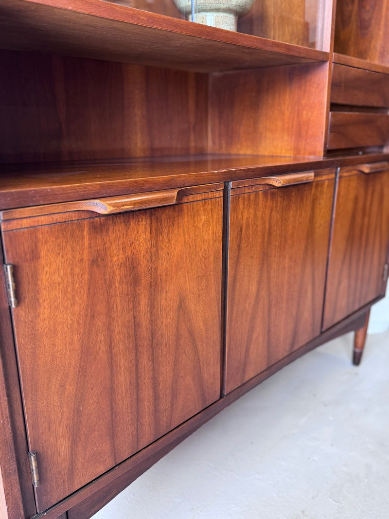 Mid Century Walnut Storage Shelf/Wall Unit
