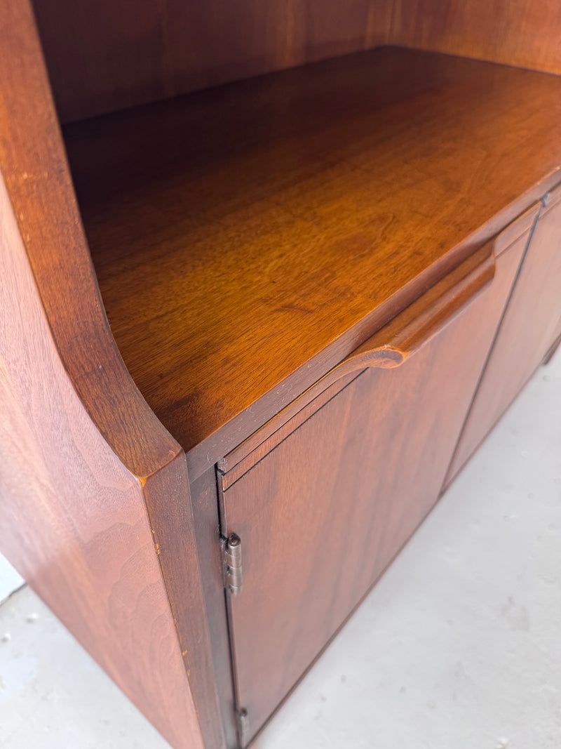 Mid Century Walnut Storage Shelf/Wall Unit