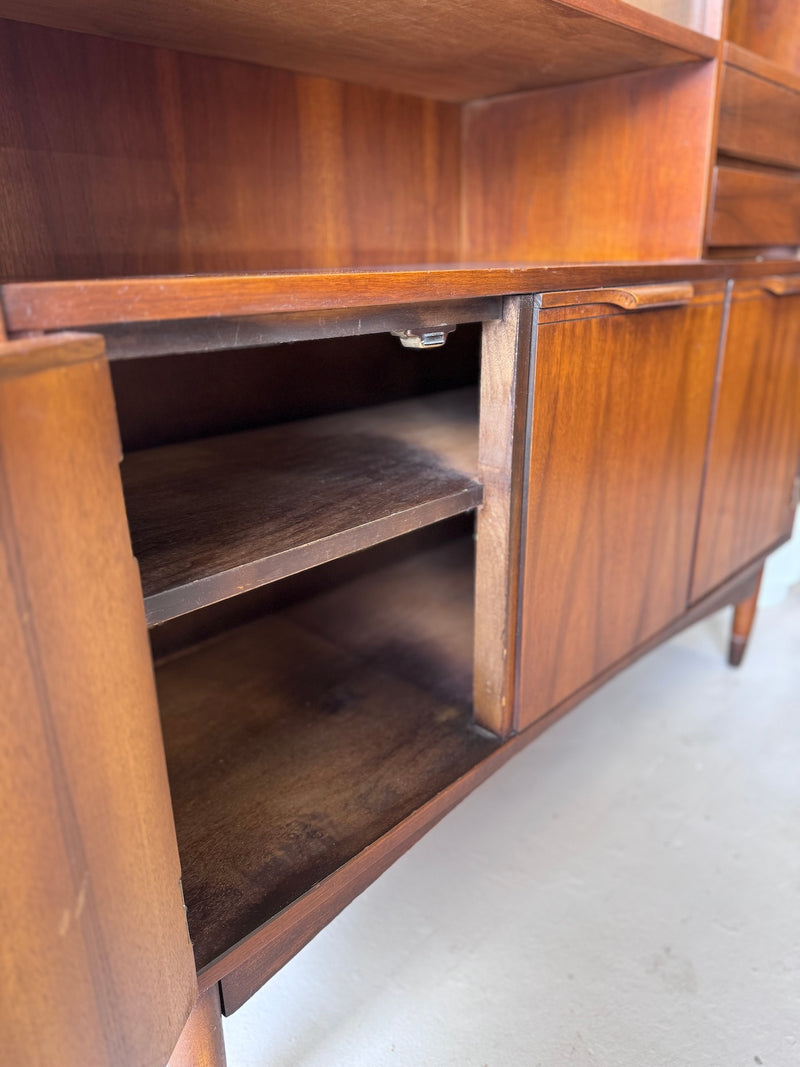 Mid Century Walnut Storage Shelf/Wall Unit