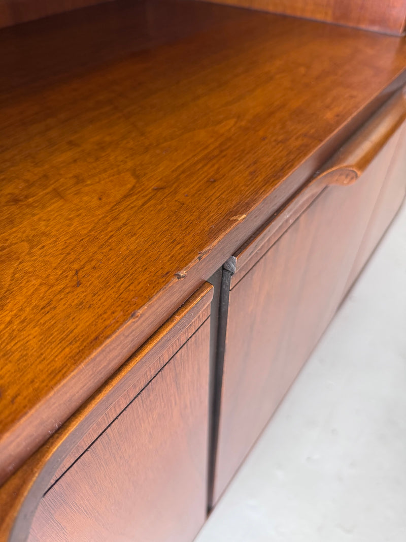 Mid Century Walnut Storage Shelf/Wall Unit