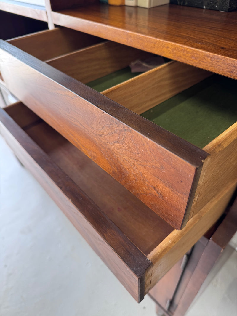 Mid Century Walnut Storage Shelf/Wall Unit