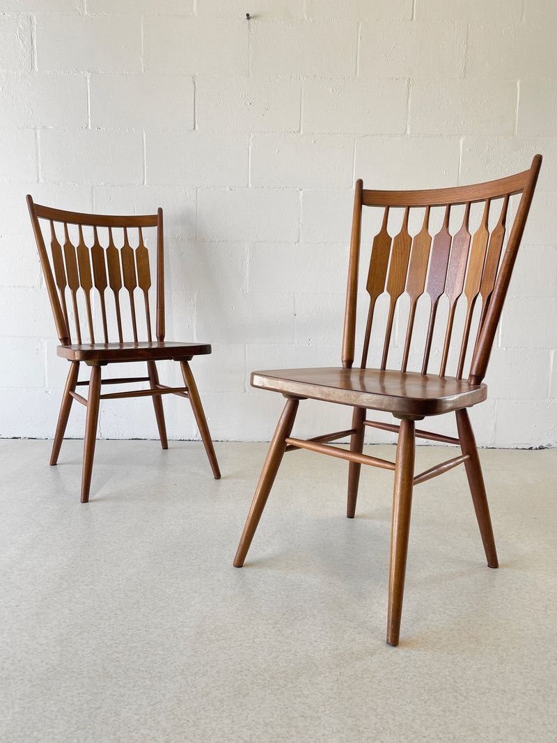 Drexel ‘Declaration’ walnut dining chairs - set of 4