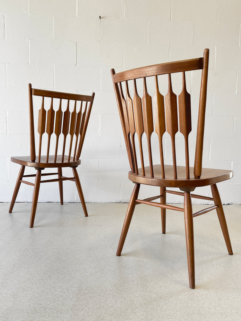 Drexel ‘Declaration’ walnut dining chairs - set of 4