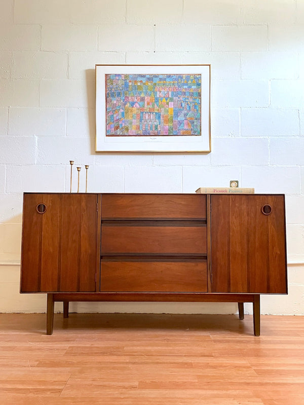 Mid Century Walnut and Rosewood Credenza