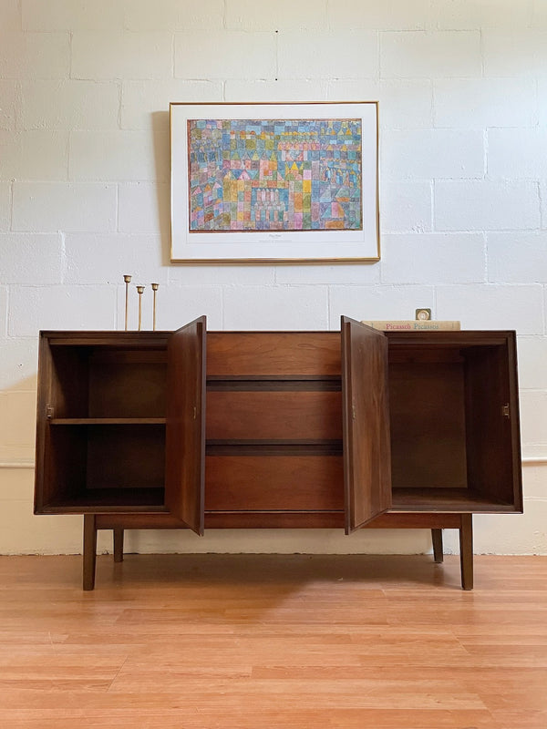 Mid Century Walnut and Rosewood Credenza