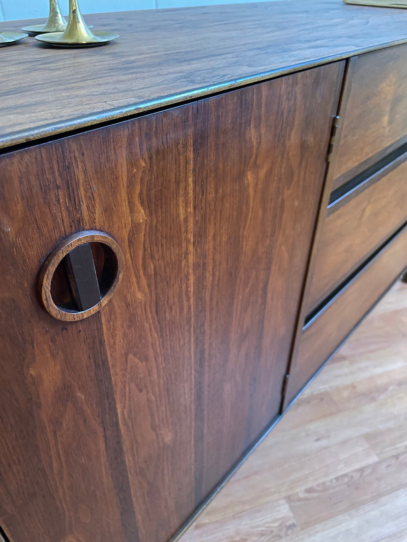Mid Century Walnut and Rosewood Credenza