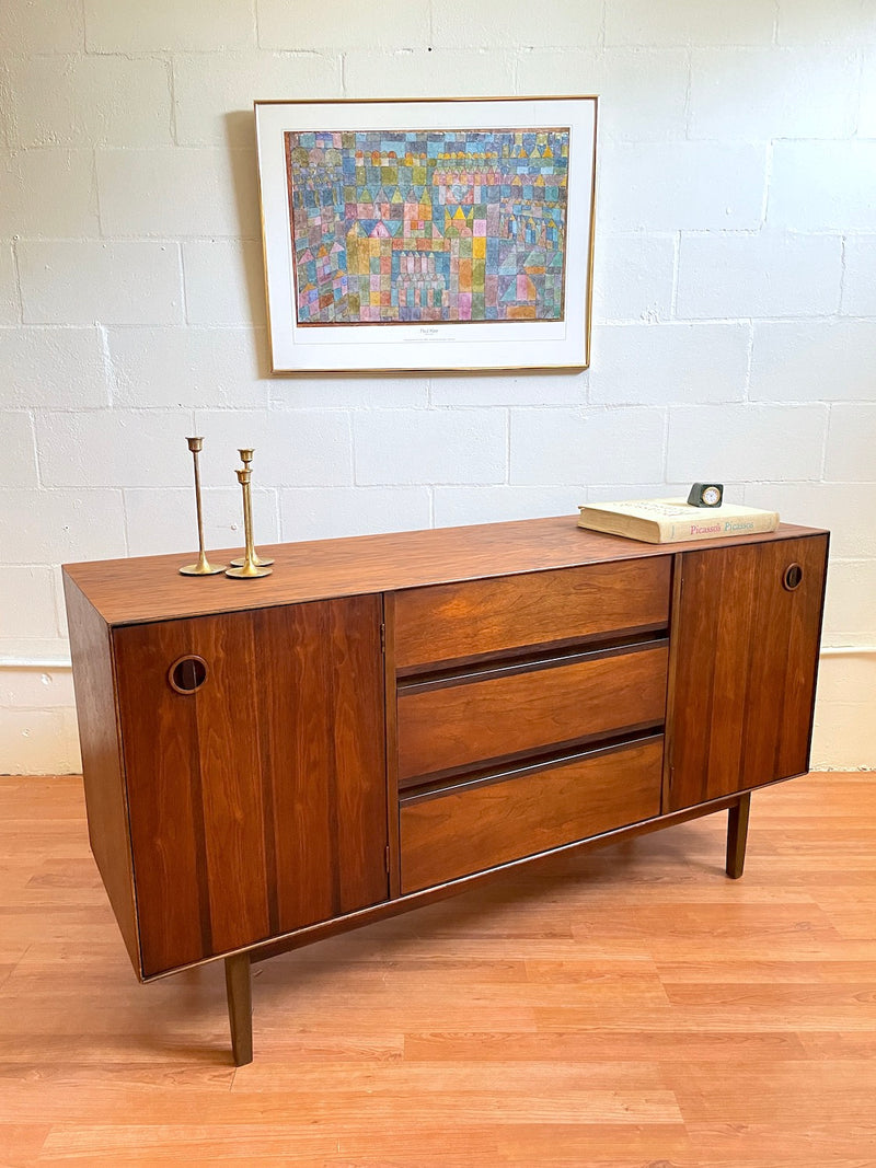 Mid Century Walnut and Rosewood Credenza