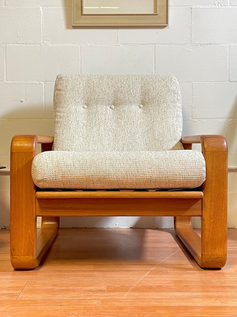 Vintage Teak Framed Lounge Chair