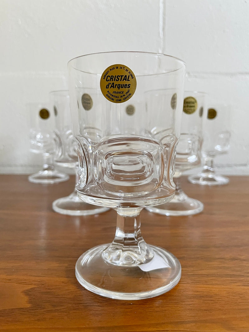 Vintage Etched Crystal Goblets