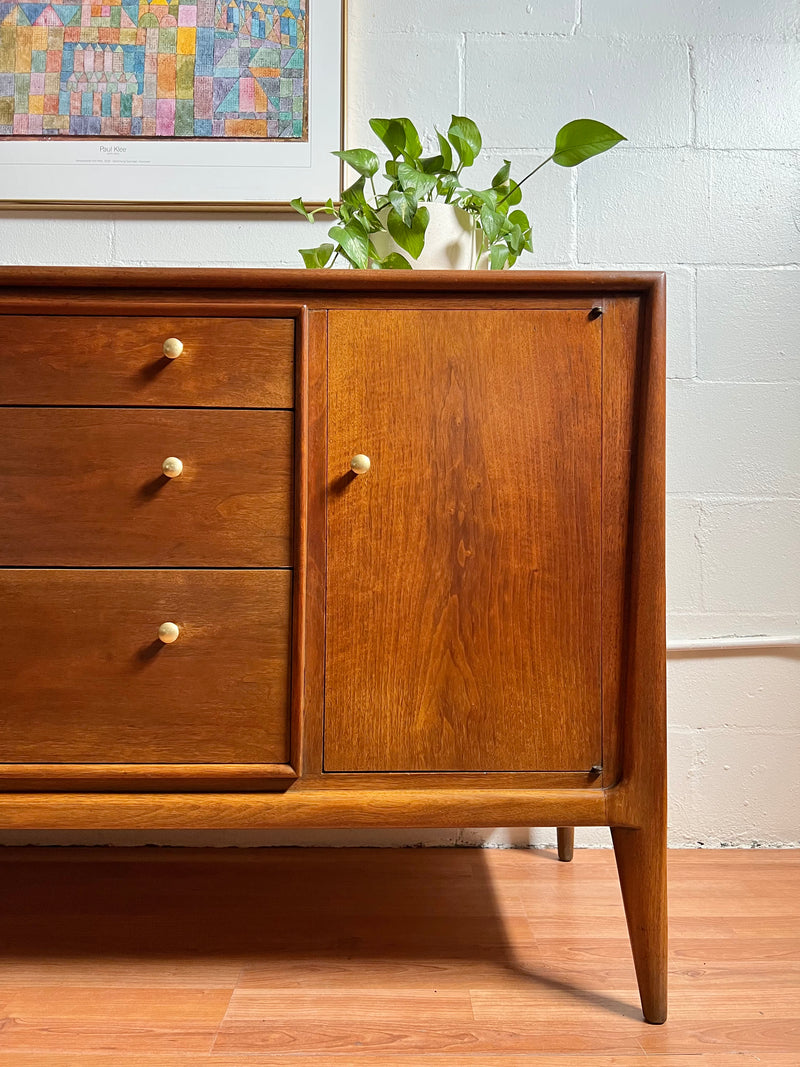 Sculpted Walnut Credenza by Mount Airy