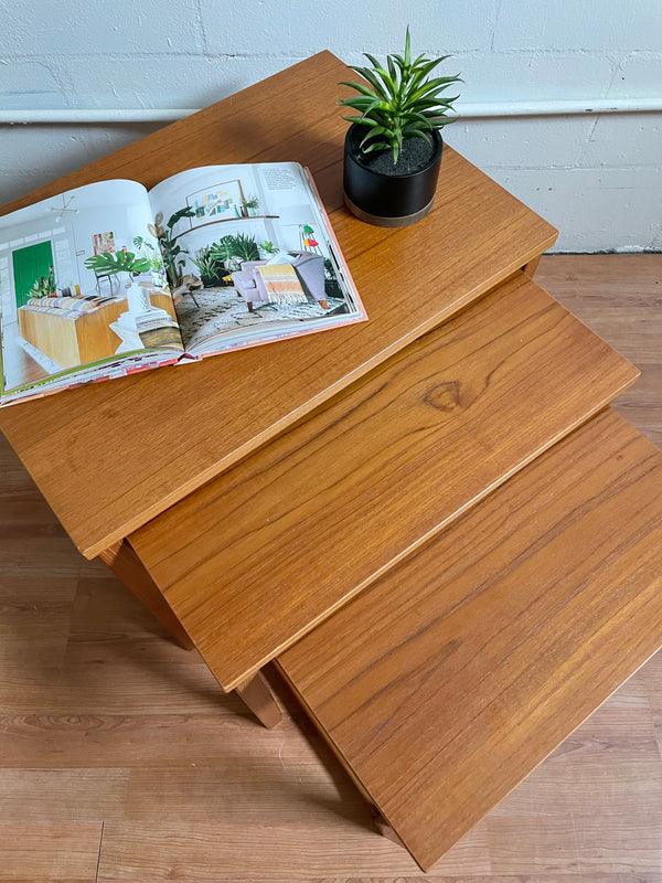 Teak Nesting Tables (Set of 3)