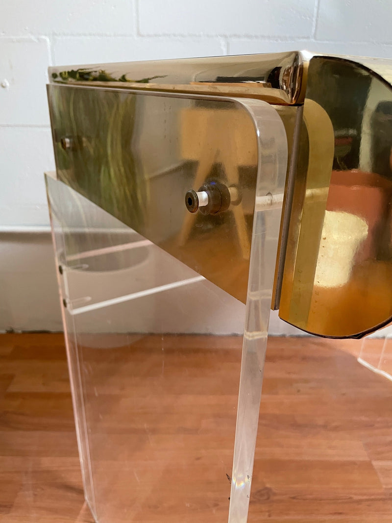 Vintage Gold and Lucite Vanity