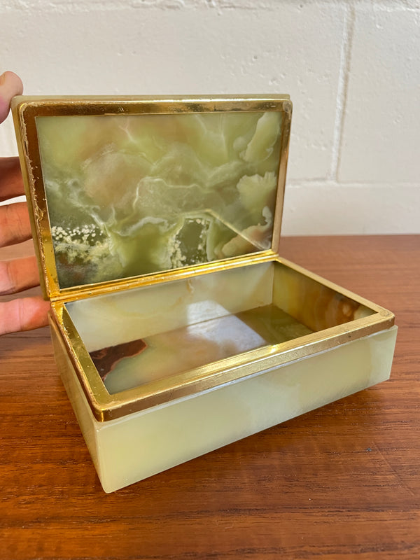Vintage Onyx Trinket Box